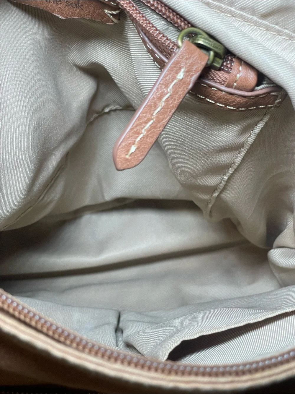 The Sak Leather Backpack Purse Brown Embossed Convertible Crossbody Boho